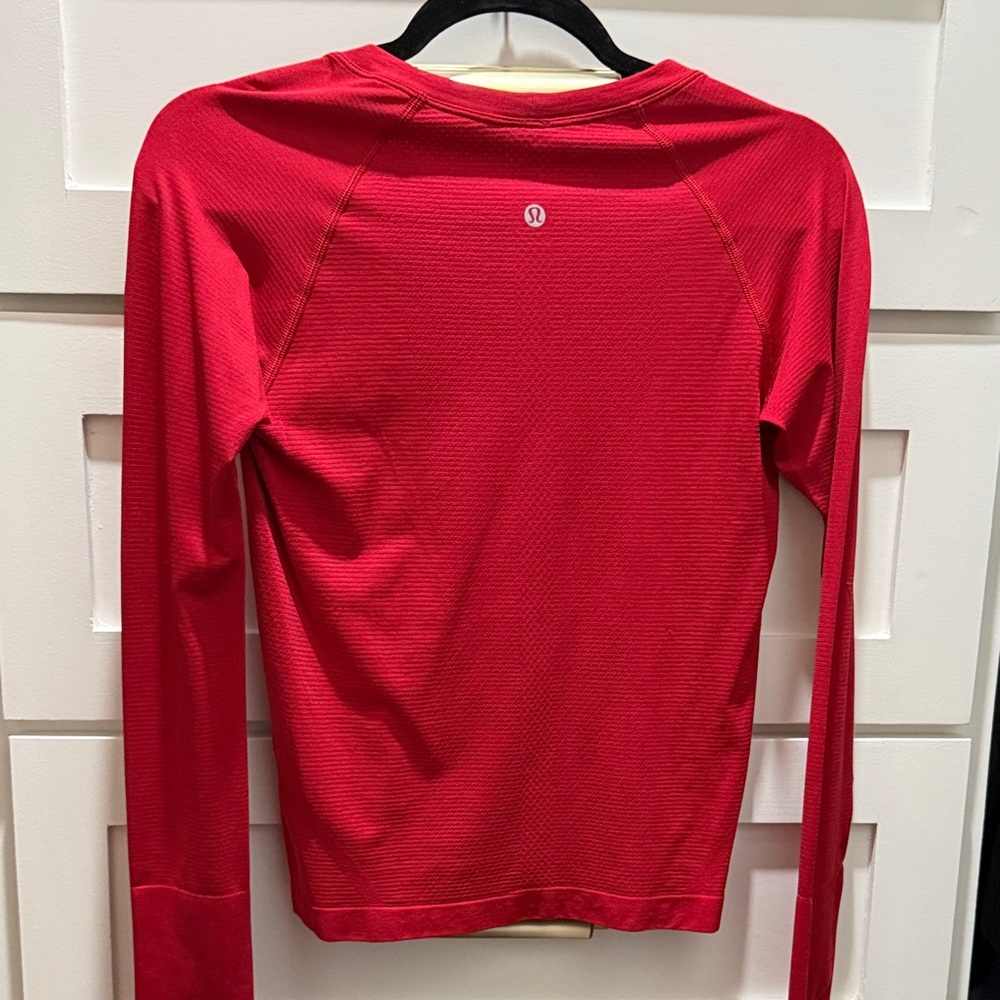 lululemon athletica Vibrant Red Long Sleeve Tee - Picture 4 of 4
